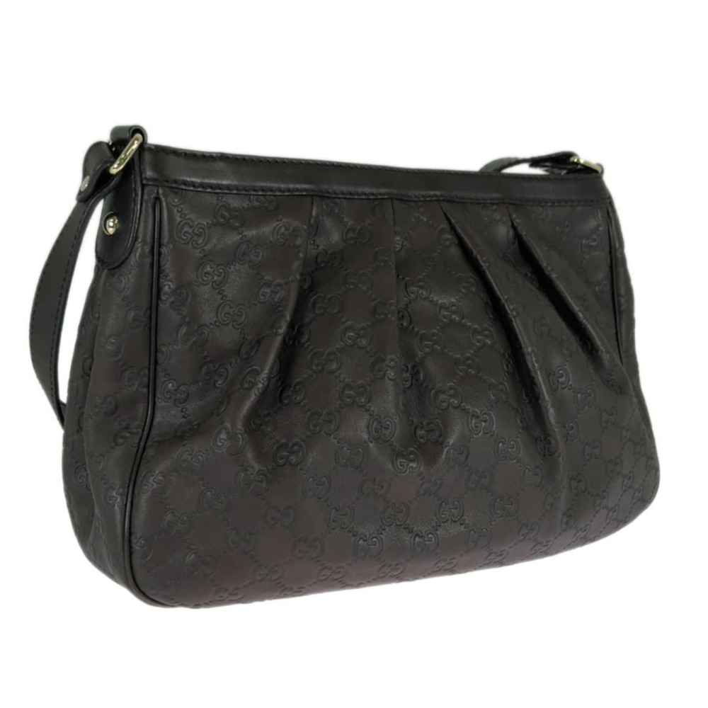 Gucci Leather Shoulder Brown Sukey Bag ssima Brown